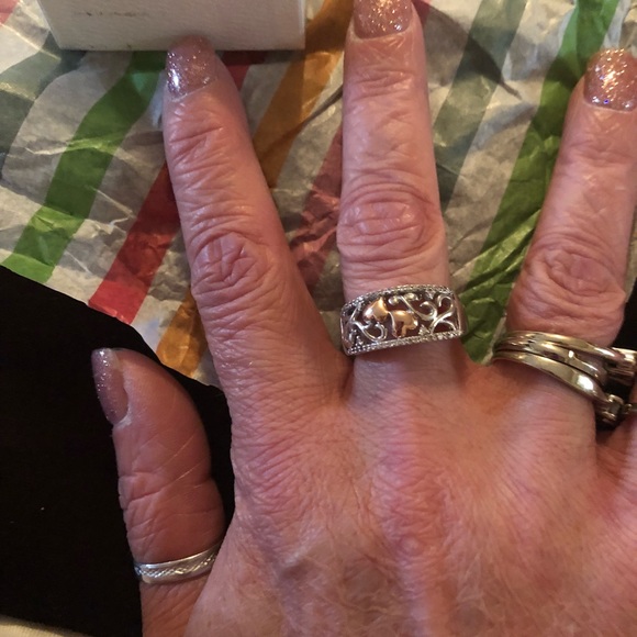 14k gold & sterling silver diamond - Picture 6 of 8